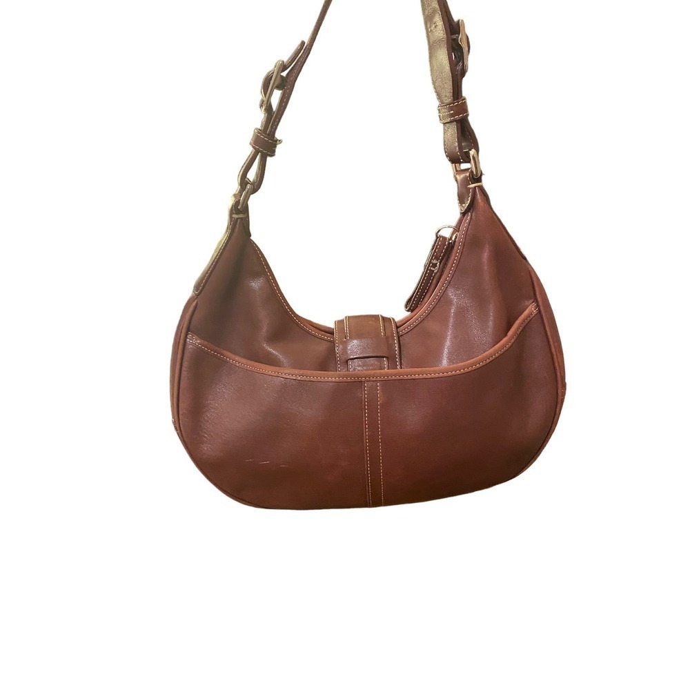 Coach Mahogony Cressant Shoulder bag glove tanned leather like new - Picture 3 of 7